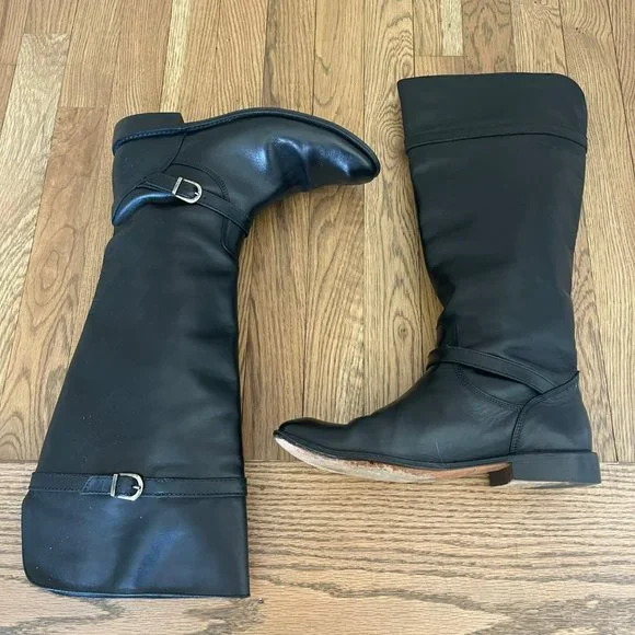 Frye Riding Boots Women’s Size 8 Shirley Black Made in Mexico - Picture 5 of 11